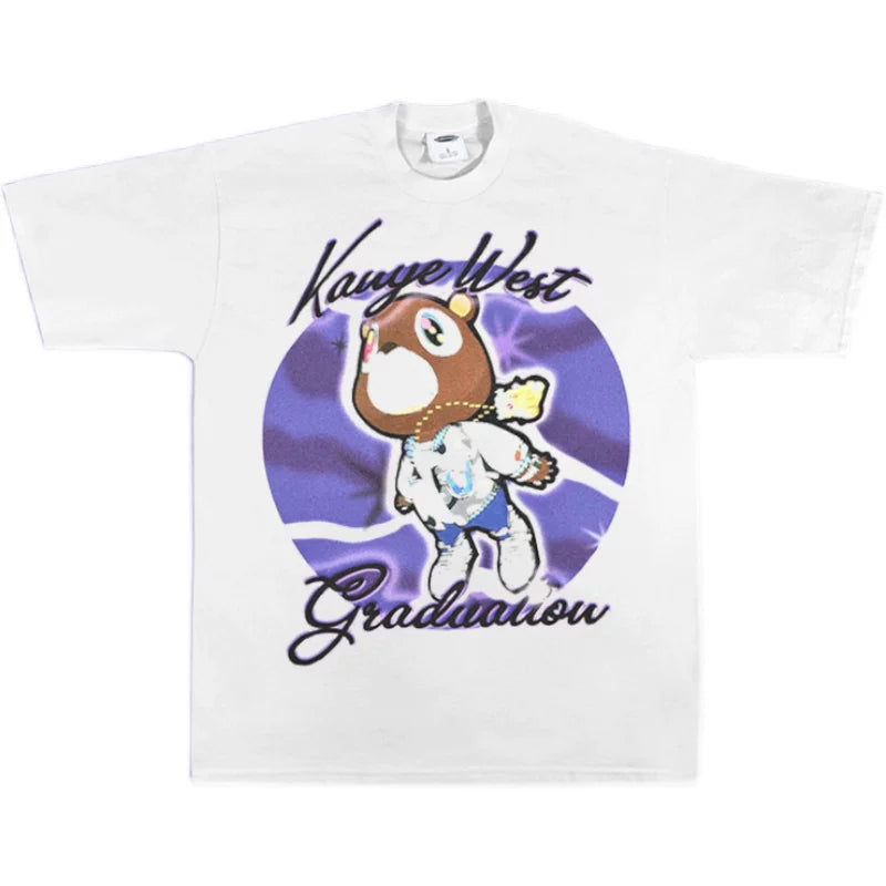 Unisex Kanye West Dropout Bear Hip Hop Vintage Cotton T-Shirt