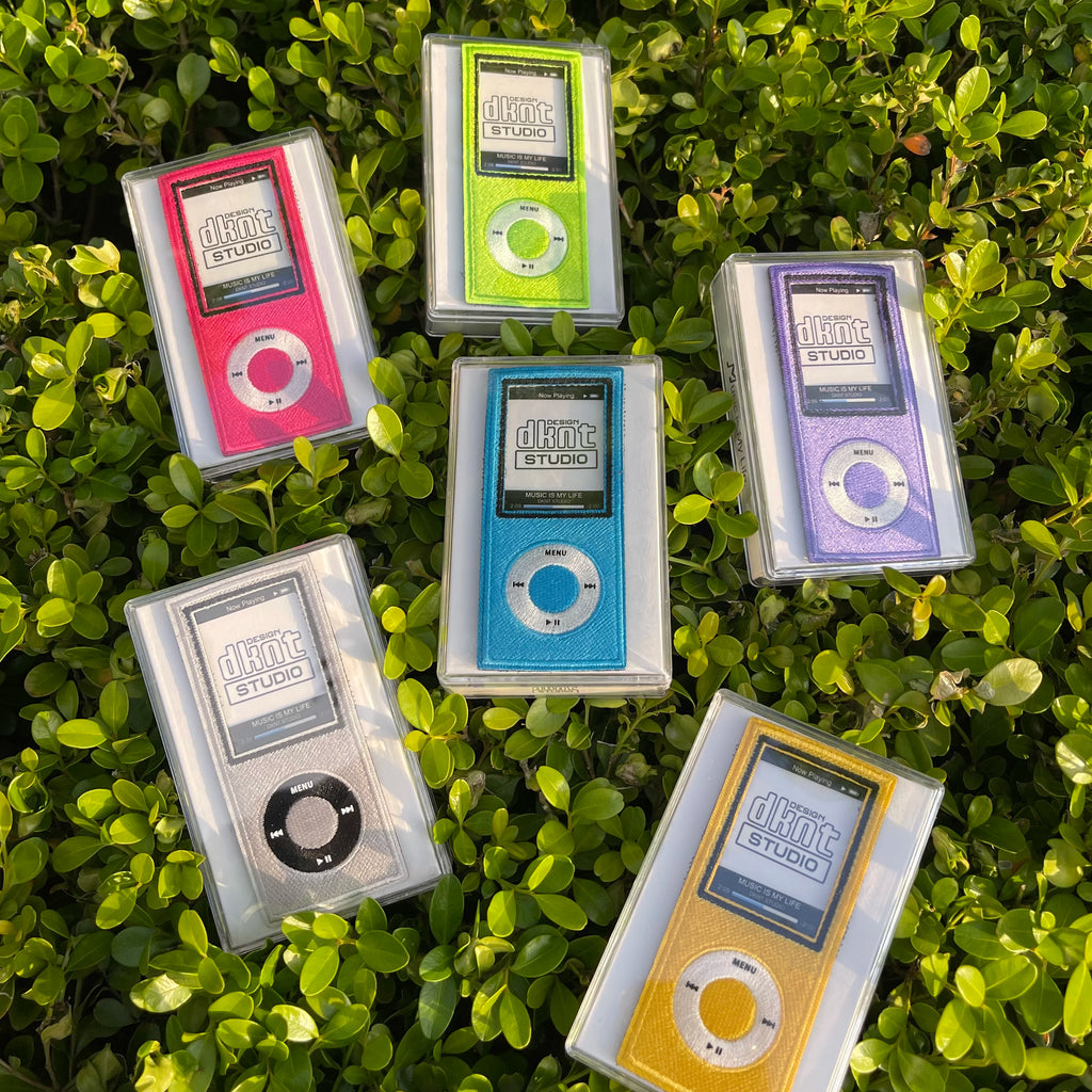 Unisex Y2K MP3 Player Embroidered Hook and Loop Patch