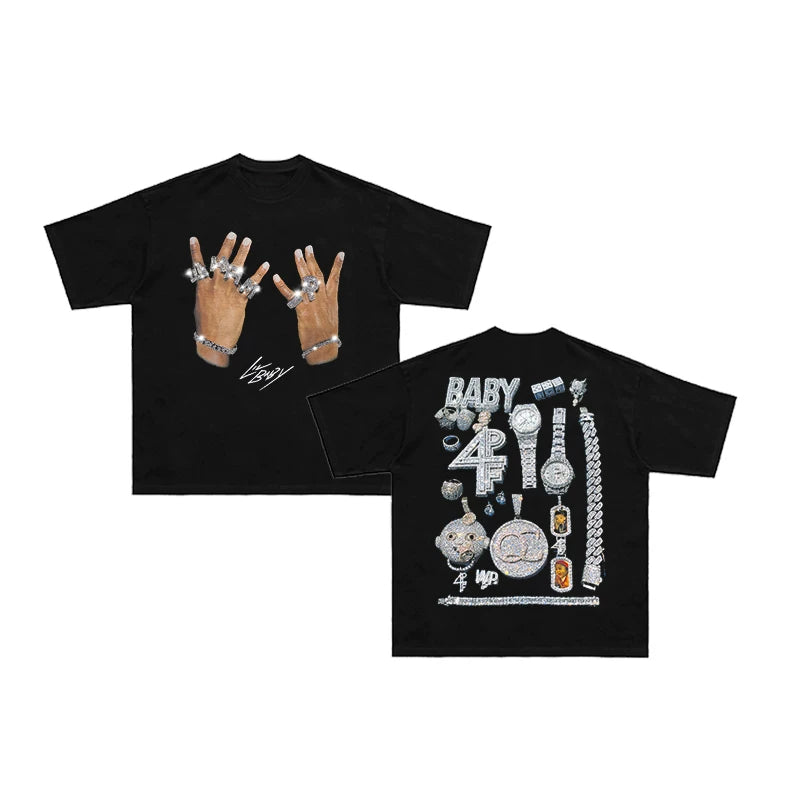 Unisex Lil Baby 4PF Graphic Vintage Cotton T-Shirt
