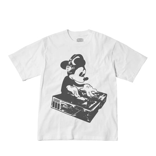 Unisex DJ Mickey American Print Heavyweight Cotton T-Shirt