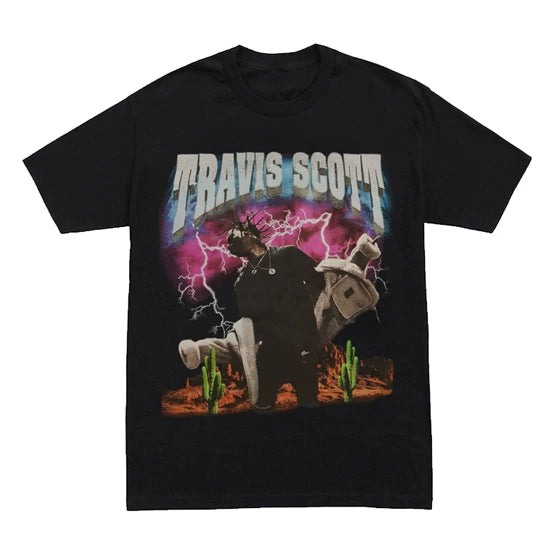 Unisex Travis Scott Hip Hop Vintage Cotton T-Shirt