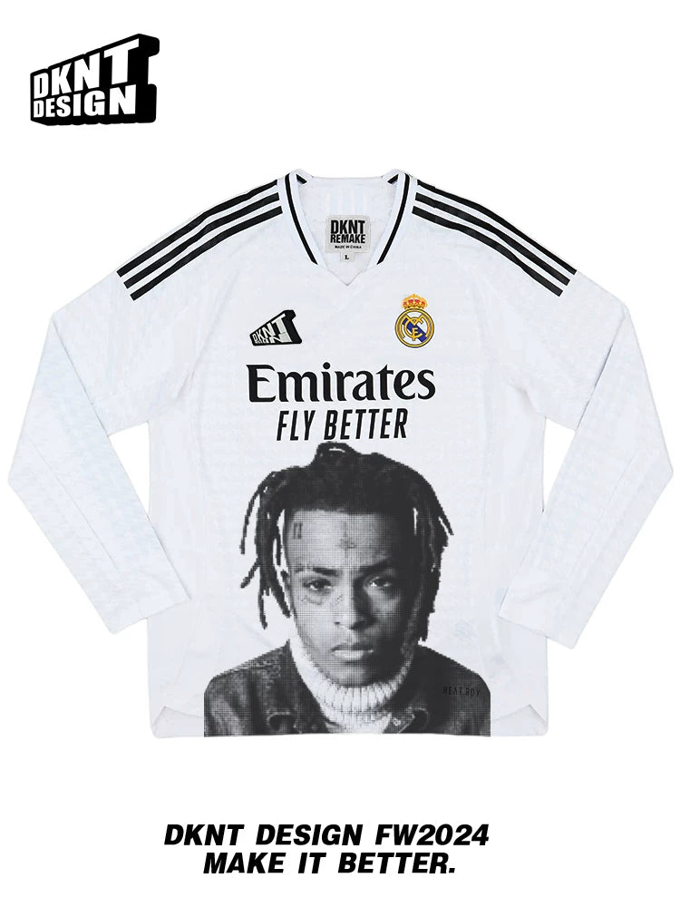 Unisex Rapper Graphic Hip Hop Loose Soccer Jersey T-Shirt