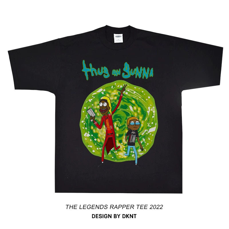 Unisex Young Thug Gunna Hip Hop Loose Cotton T-Shirt