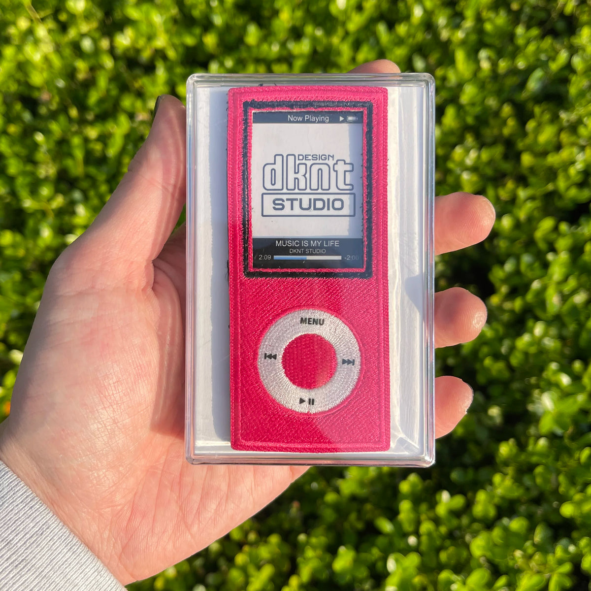 Unisex Y2K MP3 Player Embroidered Hook and Loop Patch