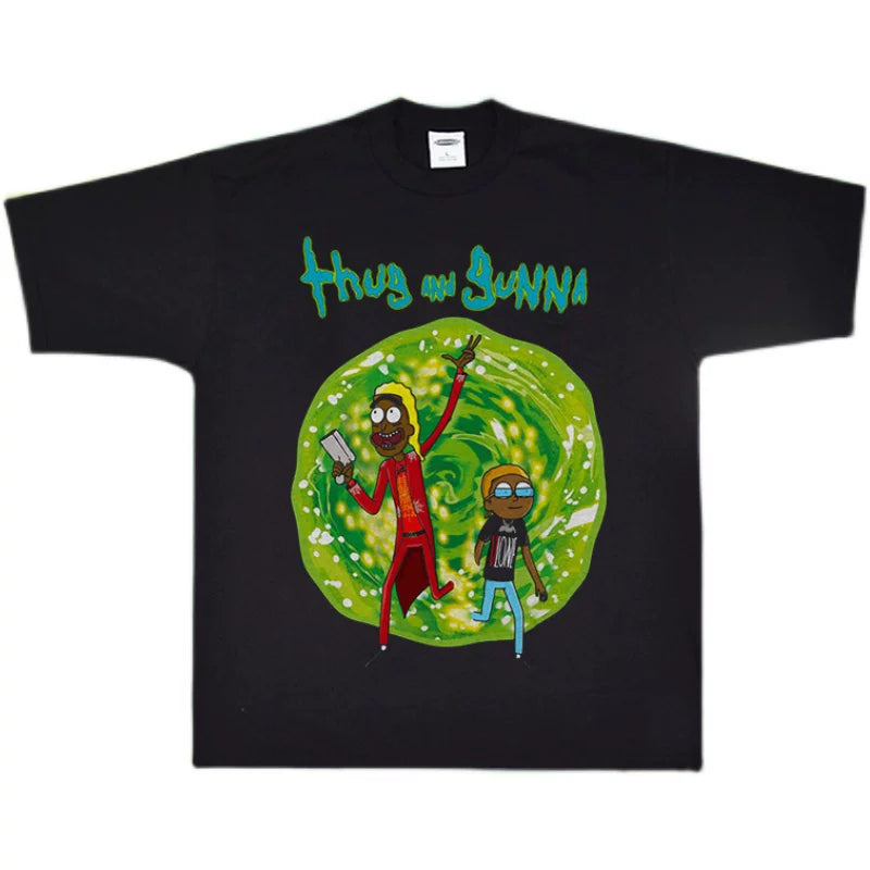 Unisex Young Thug Gunna Hip Hop Loose Cotton T-Shirt