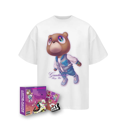 Unisex GRADUATION Bear Cotton American Short-Sleeve T-Shirt