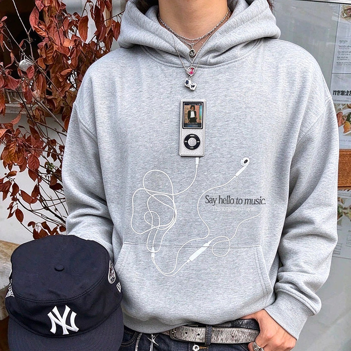 Unisex American Style Embroidered NFC Fleece Pullover Hoodie