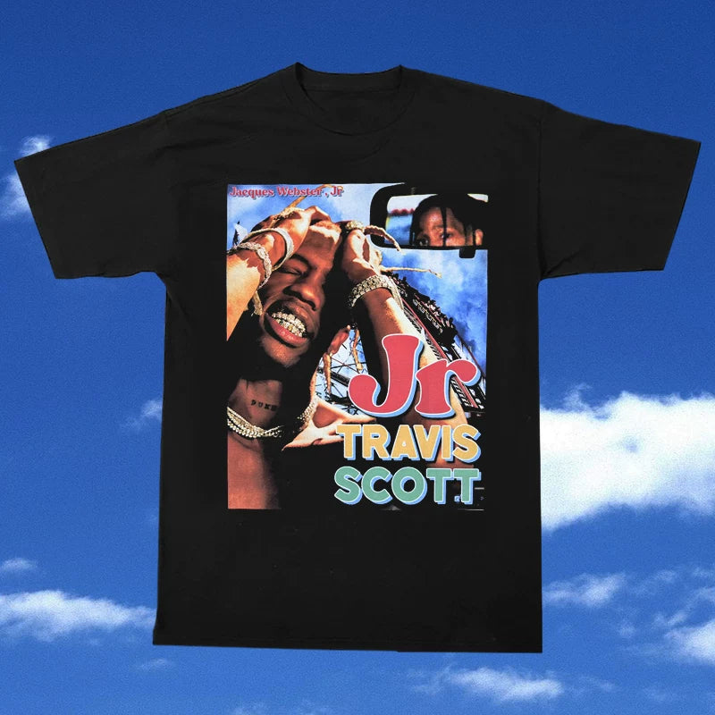 Unisex Travis Scott Hip Hop Vintage Cotton T-Shirt