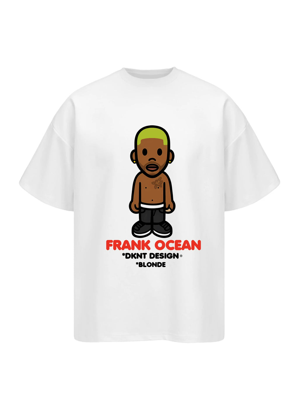 Unisex Rapper Cartoon Graphic Pure Cotton T-Shirt