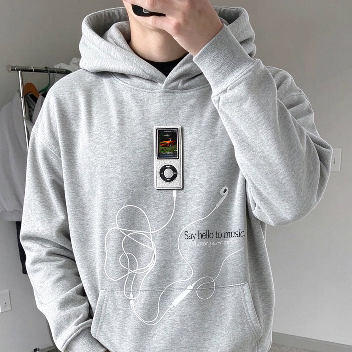 Unisex American Style Embroidered NFC Fleece Pullover Hoodie