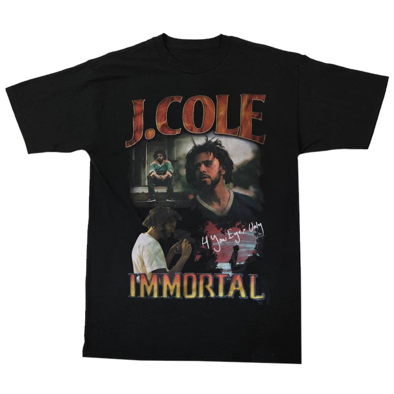 Unisex J. Cole Album Cover Hip Hop Vintage Cotton T-Shirt
