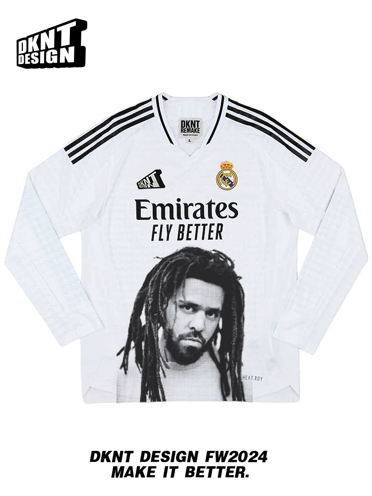 Unisex Rapper Graphic Hip Hop Loose Soccer Jersey T-Shirt