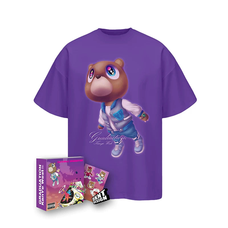 Unisex GRADUATION Bear Cotton American Short-Sleeve T-Shirt