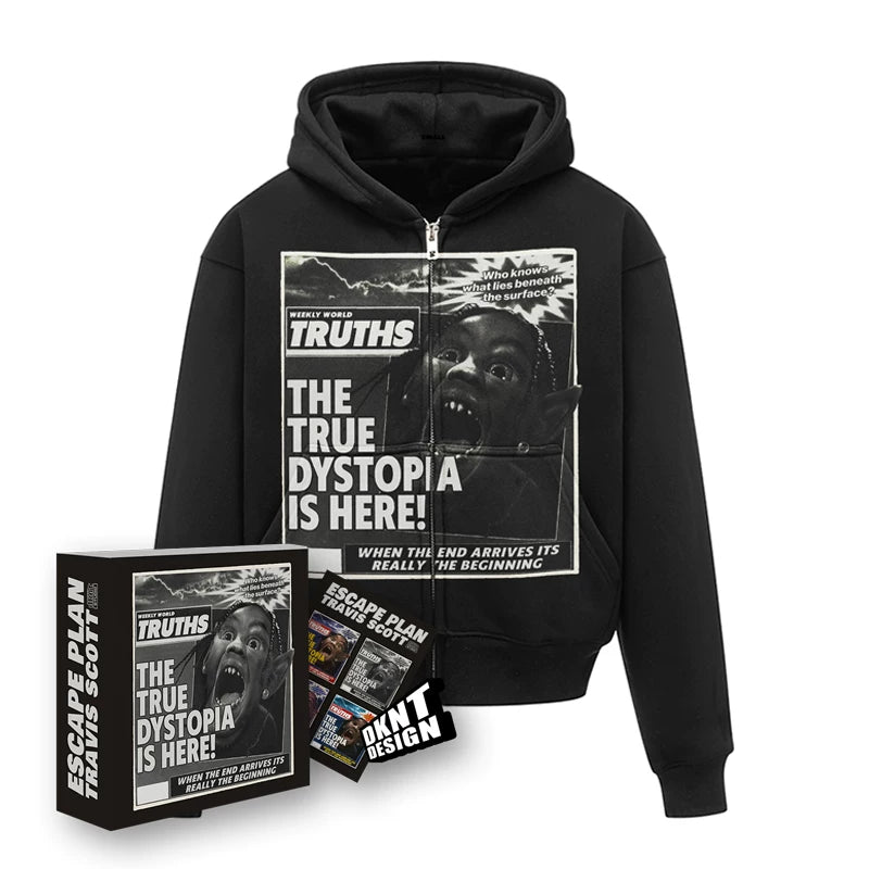 Unisex ESCAPE PLAN Album Heavyweight Washed Fleece Hoodie