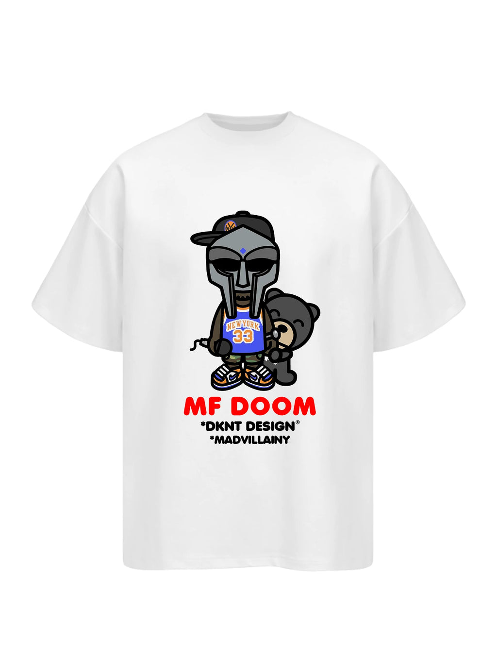 Unisex Rapper Cartoon Graphic Pure Cotton T-Shirt