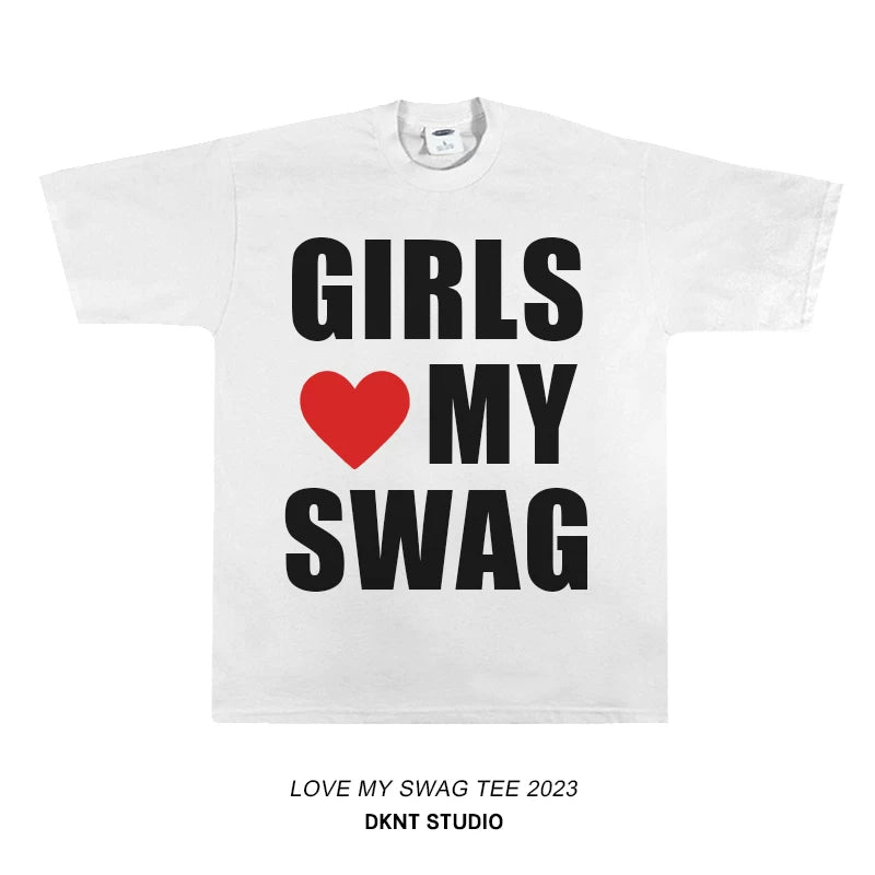 Unisex Girls Love My SWAG Hip-Hop Cotton T-Shirt