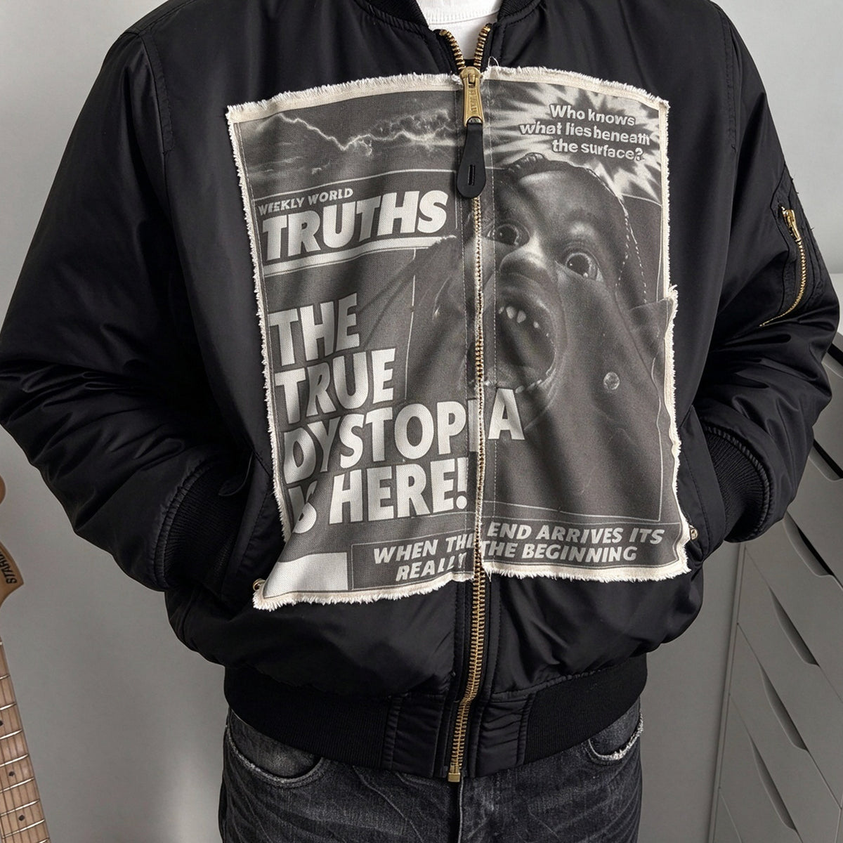 Unisex Travis Scott ESCAPE PLAN Retro Patch Heavy Jacket