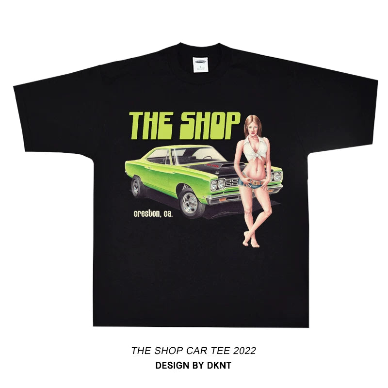 Unisex Racing Car Hip-Hop Oversize Short-Sleeve T-Shirt