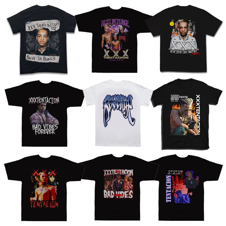 Unisex Hip Hop Vintage Heavyweight Cotton T-Shirt