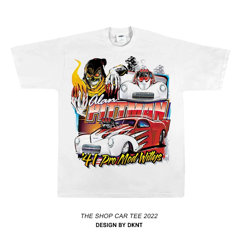 Unisex Racing Car Hip-Hop Oversize Short-Sleeve T-Shirt