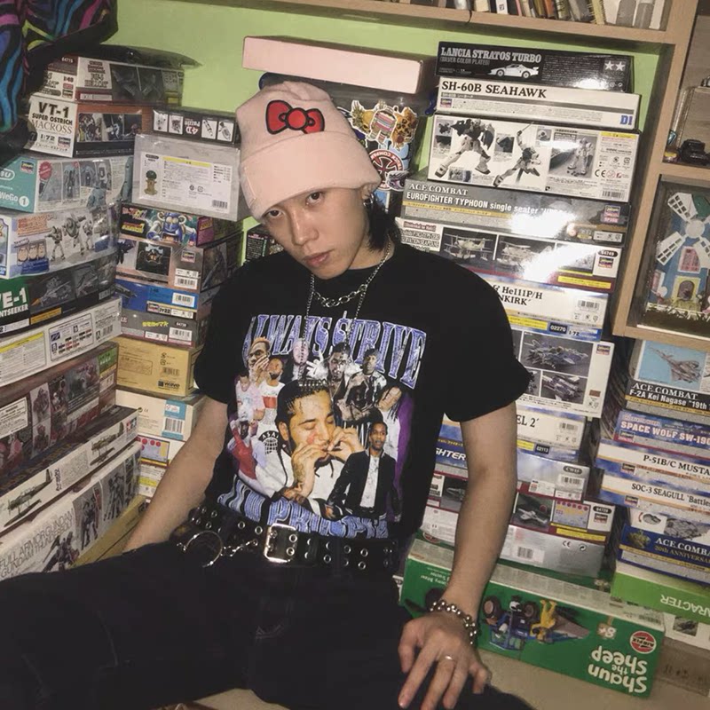 Unisex ASAP Rocky Hip Hop Vintage Cotton T-Shirt