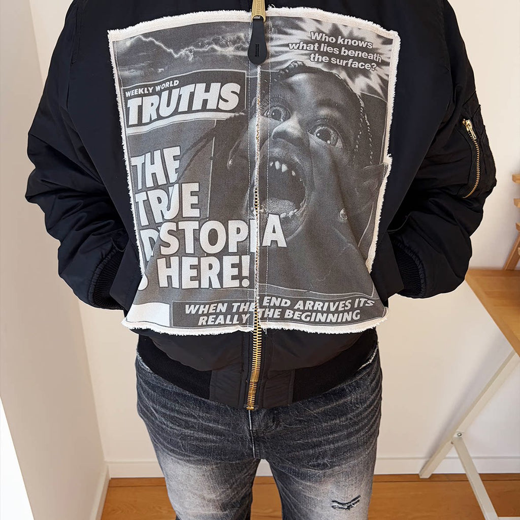 Unisex Travis Scott ESCAPE PLAN Retro Patch Heavy Jacket