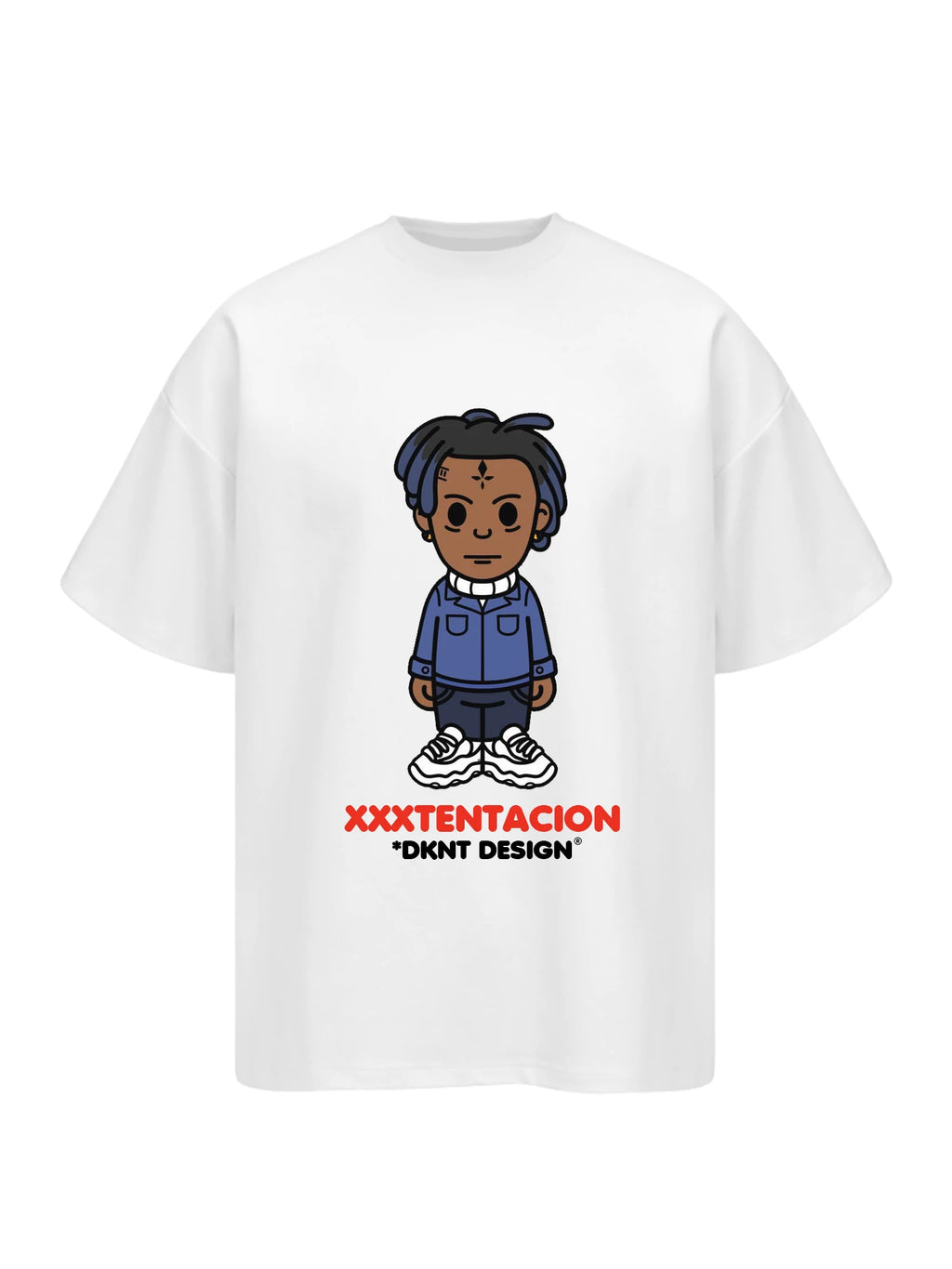 Unisex Rapper Cartoon Graphic Pure Cotton T-Shirt