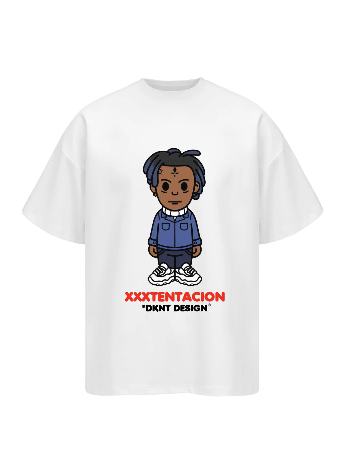 Unisex Rapper Cartoon Graphic Pure Cotton T-Shirt