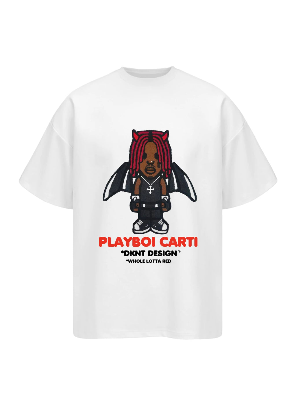 Unisex Rapper Cartoon Graphic Pure Cotton T-Shirt