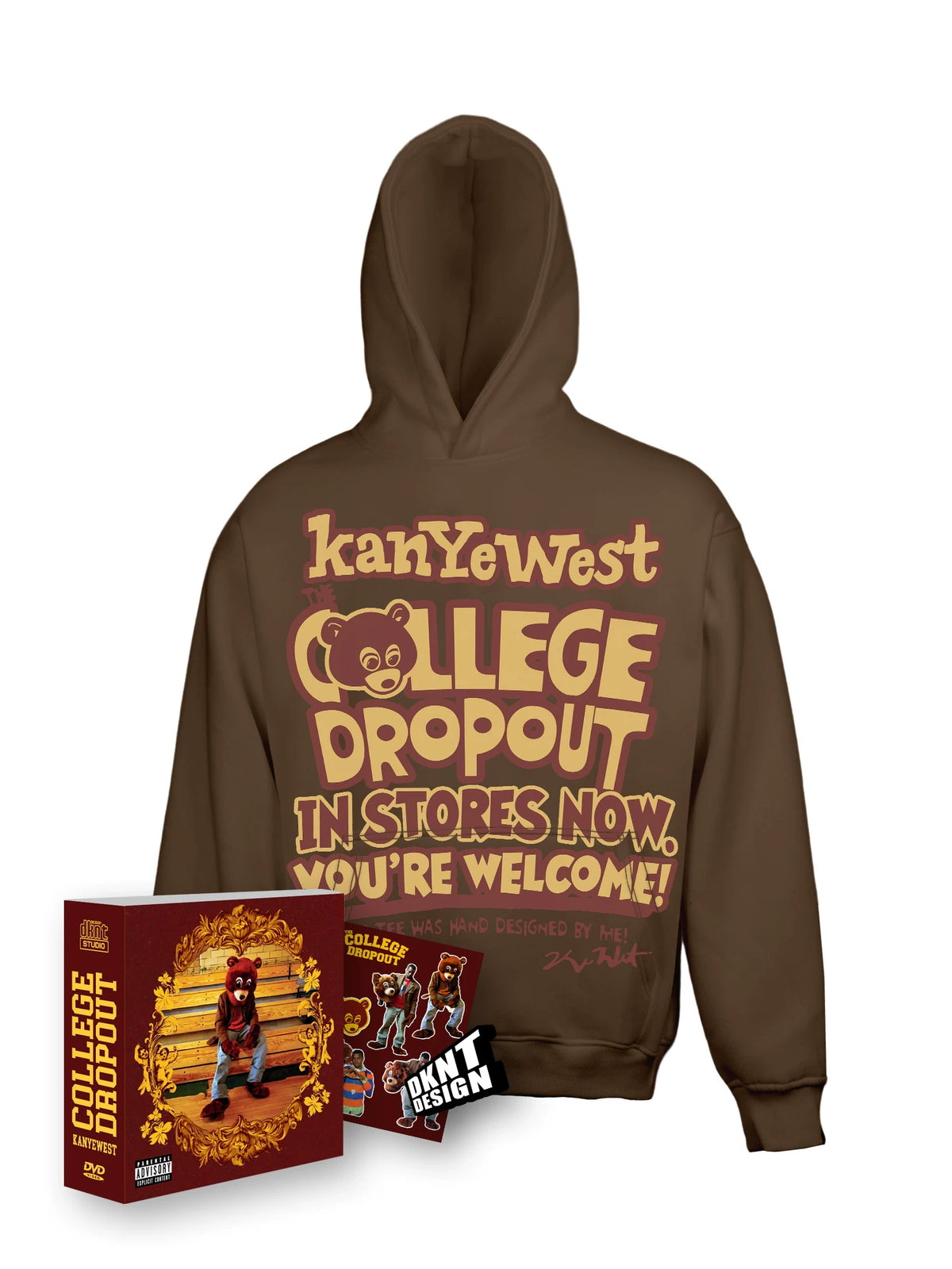 Unisex Dropout Bear Heavyweight Fleece Pullover Hoodie