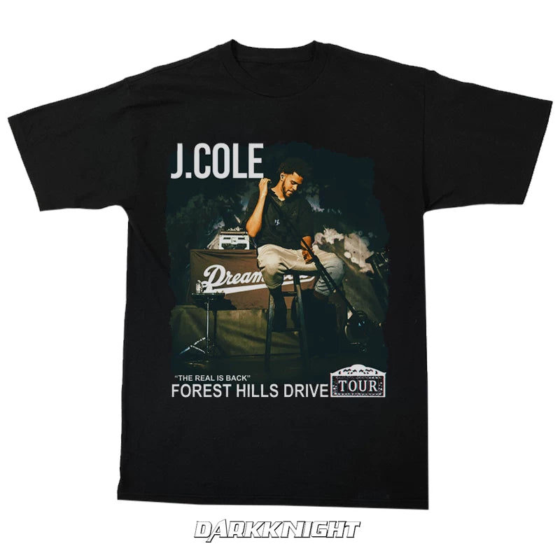 Unisex J. Cole Album Cover Hip Hop Vintage Cotton T-Shirt