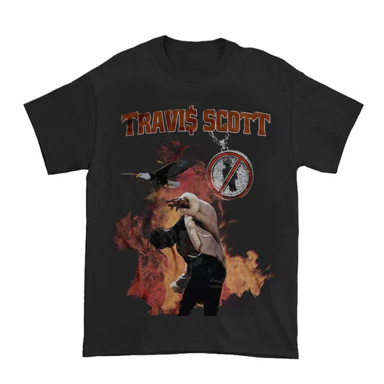 Unisex Travis Scott Hip Hop Vintage Cotton T-Shirt