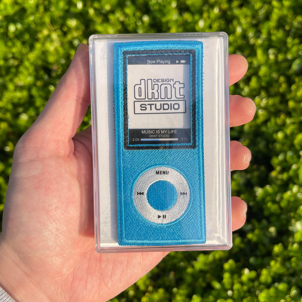 Unisex Y2K MP3 Player Embroidered Hook and Loop Patch