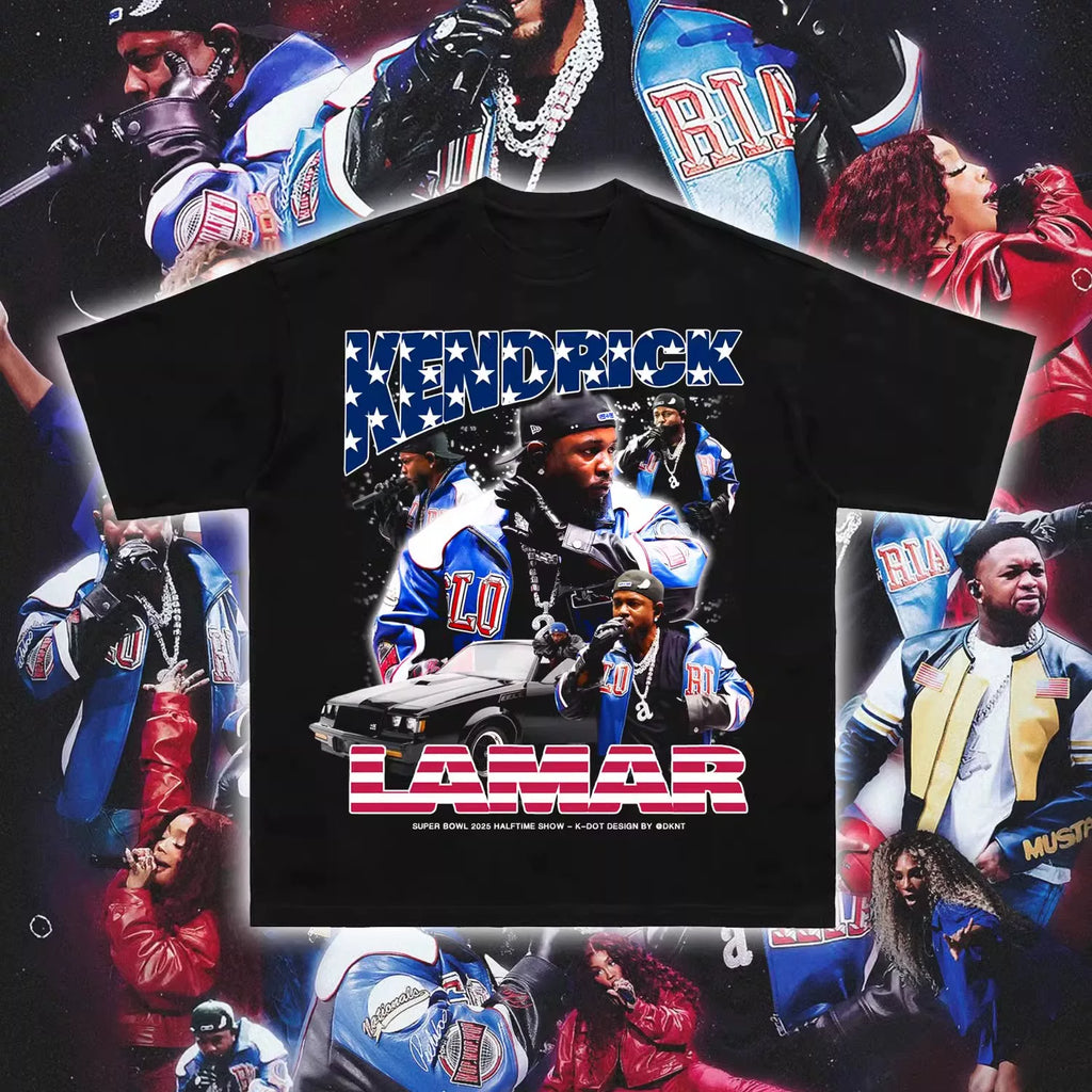 Unisex Kendrick Lamar Super Bowl Heavyweight Cotton T-Shirt