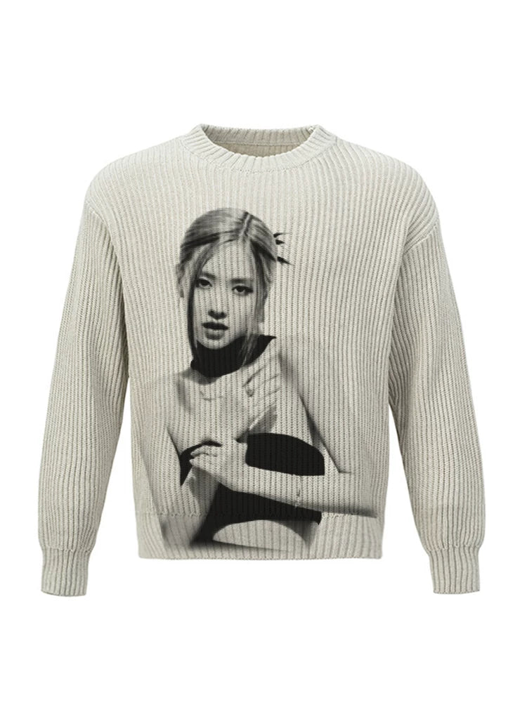 Unisex BLACKPINK Pure Cotton Knitted Retro Sweater
