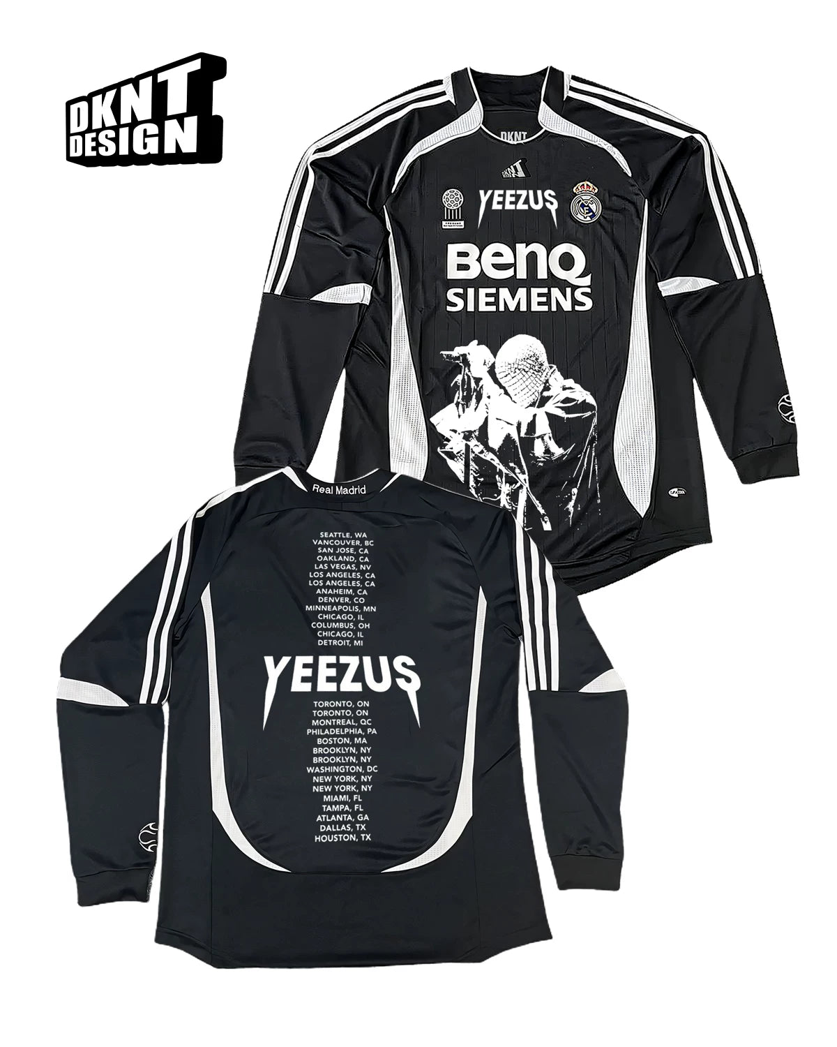 Unisex Kanye Portrait Remake Football Jersey T-Shirt
