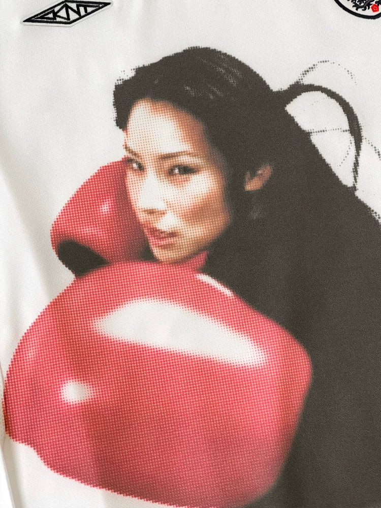 Unisex Lucy Liu Portrait Retro Blokecore Jersey