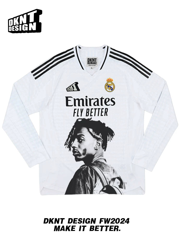 Unisex Rapper Graphic Hip Hop Loose Soccer Jersey T-Shirt