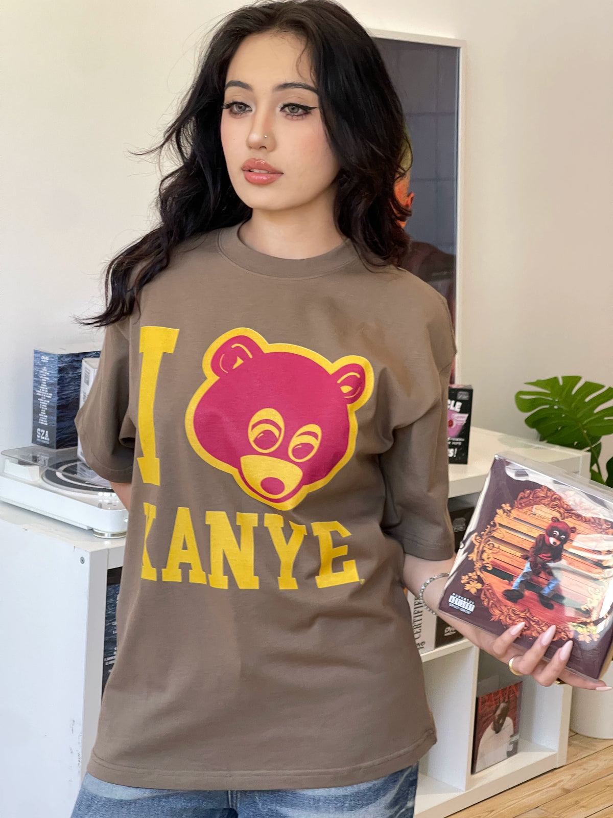 Unisex Ye Dropout Bear Graduation Cotton T-Shirt