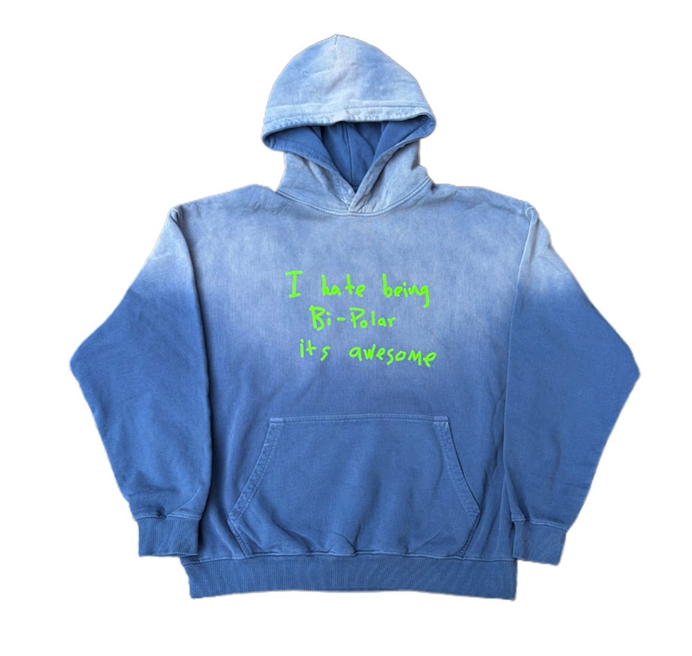 Unisex Kanye Ye Washed Distressed Fleece Pullover Hoodie