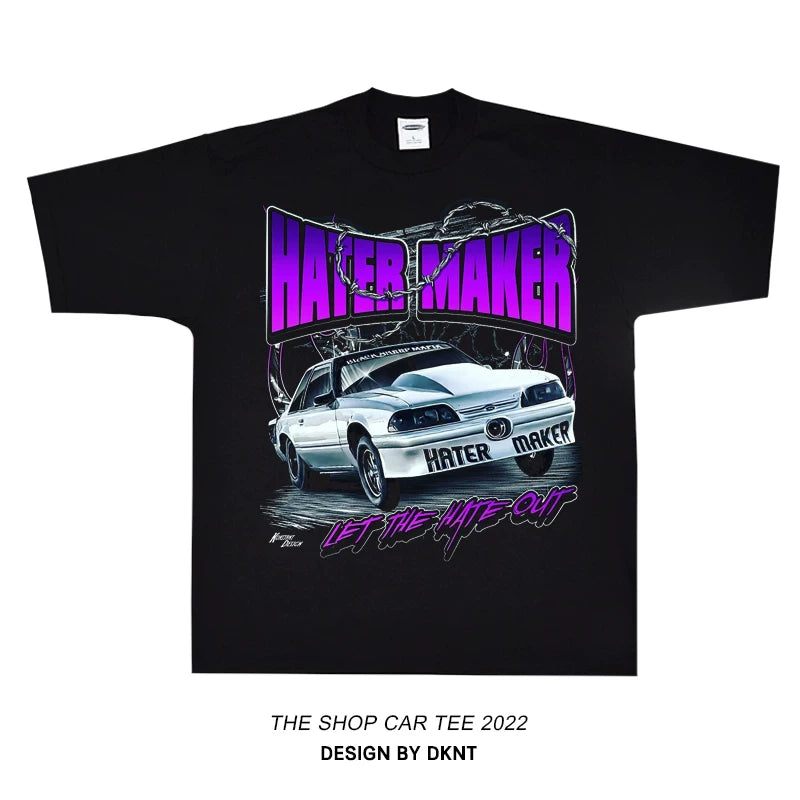 Unisex Racing Car Hip-Hop Oversize Short-Sleeve T-Shirt