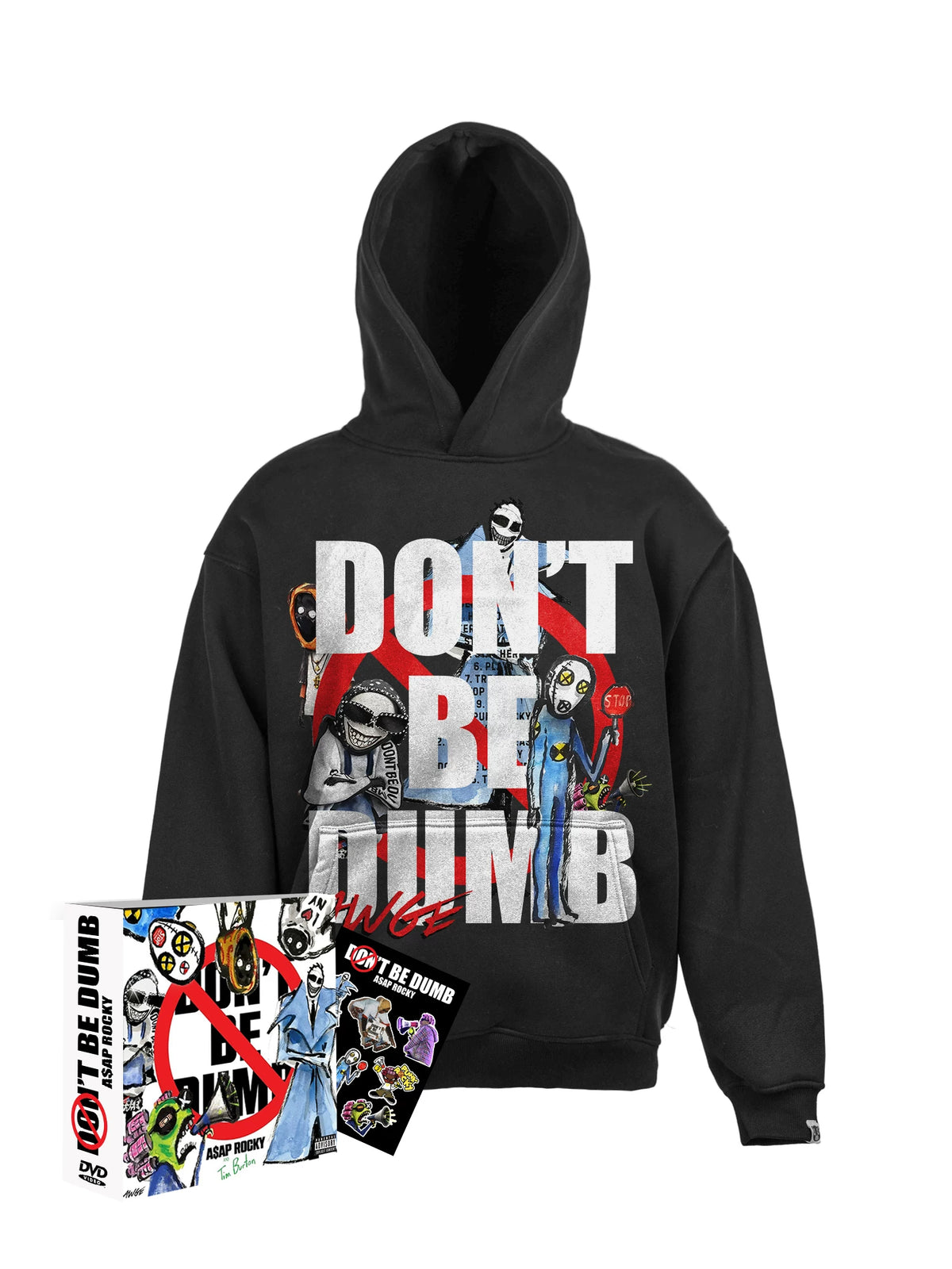 Unisex DONT BE DUMB A$AP ROCKY Fleece Pullover Hoodie