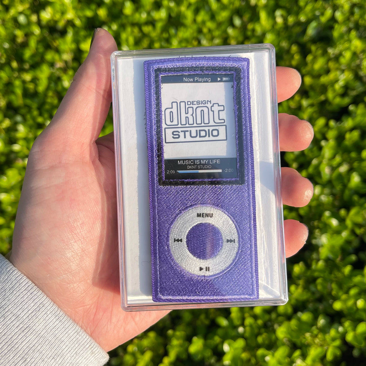 Unisex Y2K MP3 Player Embroidered Hook and Loop Patch
