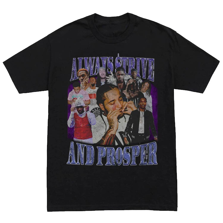 Unisex ASAP Rocky Hip Hop Vintage Cotton T-Shirt