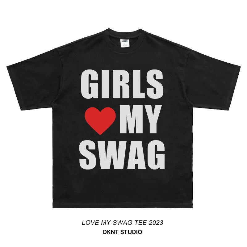 Unisex Girls Love My SWAG Hip-Hop Cotton T-Shirt
