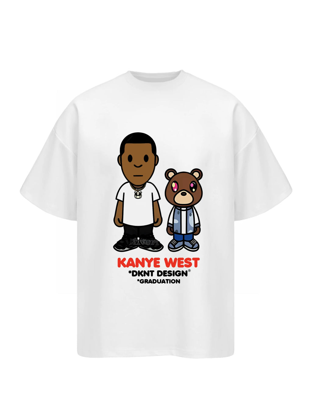 Unisex Rapper Cartoon Graphic Pure Cotton T-Shirt