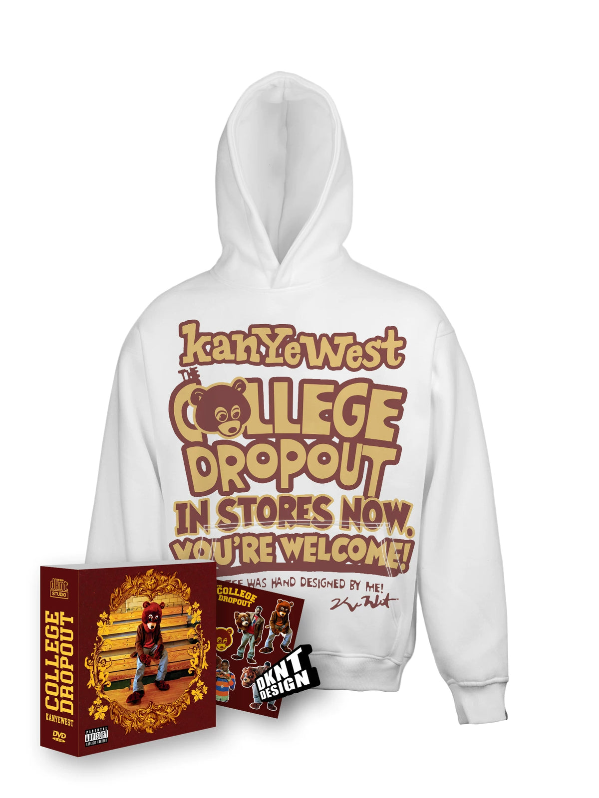 Unisex Dropout Bear Heavyweight Fleece Pullover Hoodie