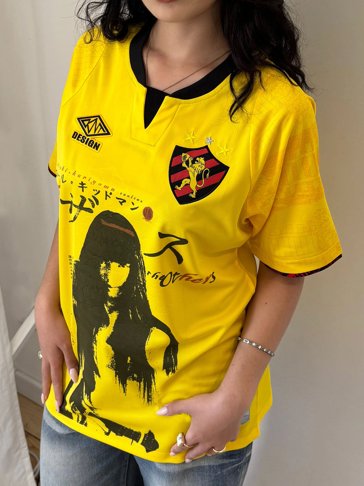 Unisex Hip-Hop Football Jersey Short-Sleeve T-Shirt Yellow