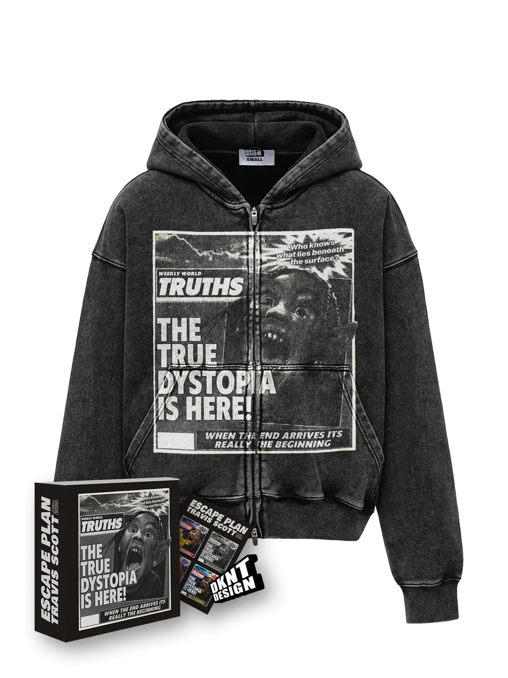 Unisex ESCAPE PLAN Album Heavyweight Washed Fleece Hoodie