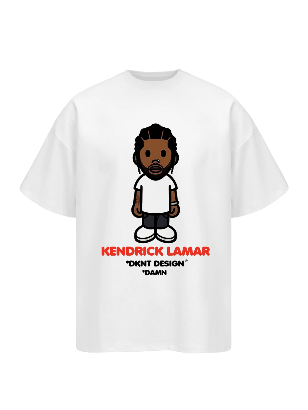 Unisex Rapper Cartoon Graphic Pure Cotton T-Shirt